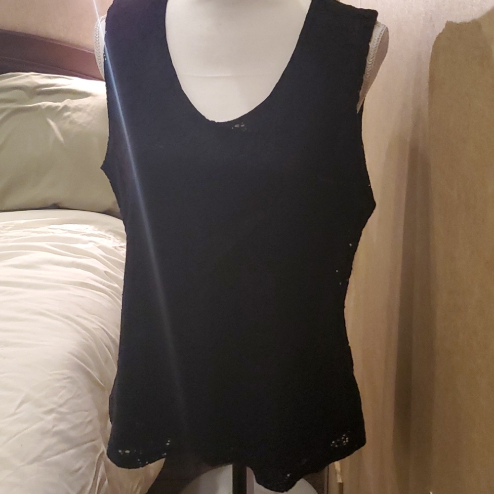 Croft & Barrow black lace tank